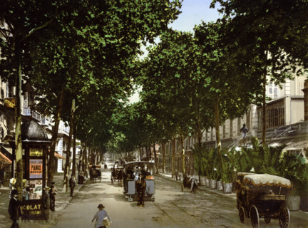 Nice, France, circa 1895, Historical, digitally restored reproduction from an original from the