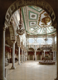 Private salon, Tunisia, around 1895, historical, digitally restored reproduction from an original