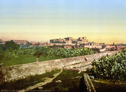 the abandoned city of Mahomedia, Tunisia, around 1895, Historical, digitally restored reproduction