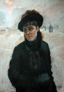 Giuseppe De Nittis 1846-1884 “Mademoiselle Diogène” , 1874 92x65,5 pastel on canvas.