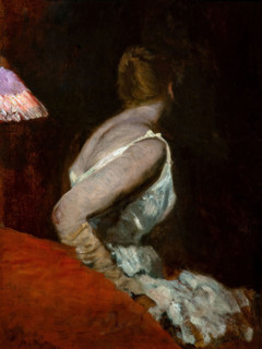 Giuseppe De Nittis 1846 -1884 ”Before the dance” 1883, 33 x 25 cm oil on panel.