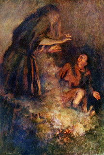 The caption for this illustration reads: I saw how black her face was and how white her hands were!
