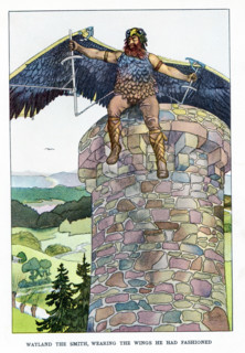 According to Norse and Germanic mythology, Wayland was a legendary hero and a great blacksmith.