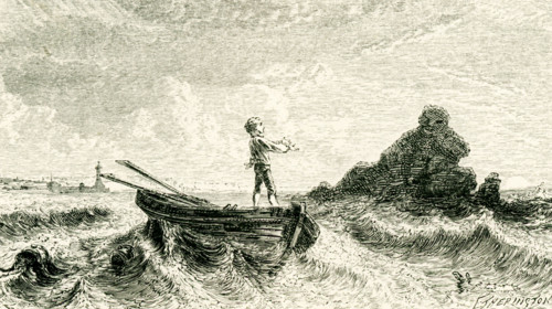 The caption for this illustration, which dates to around 1865, reads: as soon as he found himself