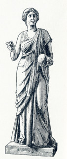 This illsutration of a statue of Urania dates to 1898. The statue is in a Berlin museum. Urania was