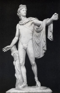 This photo of the statue known as Apollo Belvedere was taken in the late 1890s. This particular