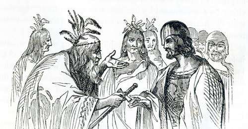 This illustrates dates to around 1846 and shows Biorn sending presents to Thurida and her son. The