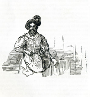 This illustration dates to around 1846 and shows Christopher Columbus in chains. Columbus had