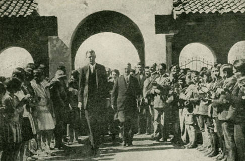 The caption for this photo reads: Colonel Lindbergh in Mexico after his non-stop flight from