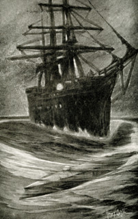 The 1912 caption reads: ""Hidden Terror of Seas The wonderful submarine vessel invented and