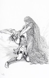 In Scandinavian (Norse) mythology, the old woman who could defeat Thor was known as Elli. She was