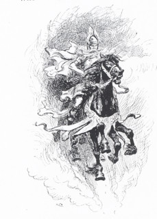 In this 1913 illustration, Odin has mounted Sleipner, his eight-legged horse. In Scandinavian