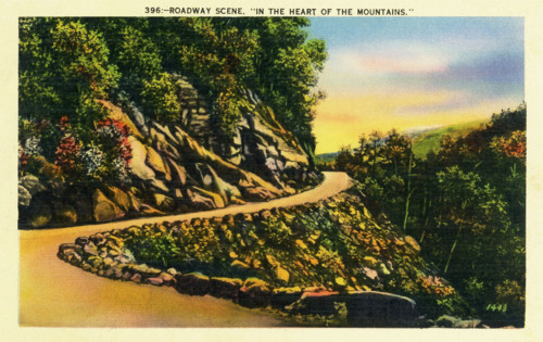 Roadway Scene  - In the Heart of the Mountains