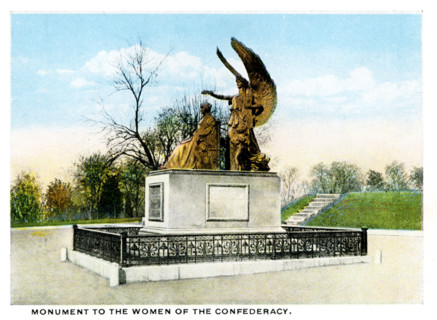 Columbia South Carolina 1918.  Hotel Jerome. Monument to Women of the Confederacy  Irwin Park at