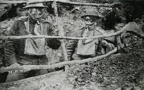 This photo, dating to before 1922, relates to World War I. The caption reads: Marines awaiting a