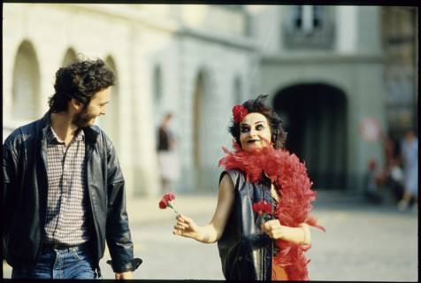 Genevieve Fallet at a dance-performance in Thoune, 1984.