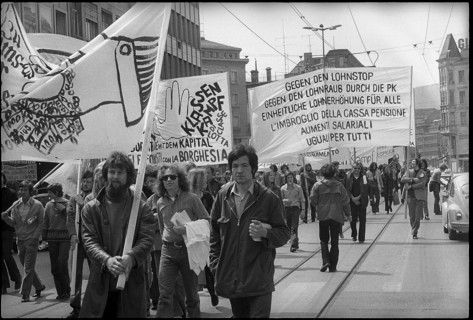 May Day demonstration in Zurich 1972.