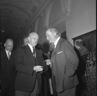 100 years ETH Zurich 1955: federal council Etter, painter Gimmi.