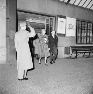 Prince Rainier and Grace of Monaco on official visit in Switzerland, 1960.