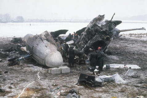 Crash of a Iljuschin II-18 in Kloten.