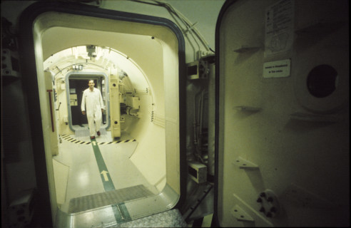 Nuclear power station Gösgen, radiation lock, 1980