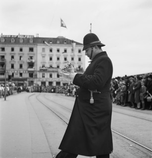 Policeman at the Sechselaeuten in Zurich, 1939.