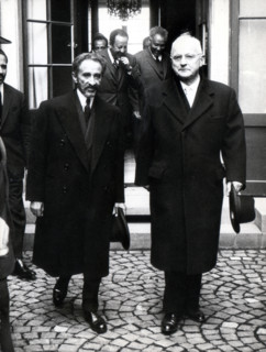 Haile Selassie and Emil Landolt at Muraltengut, 1963.