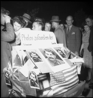 May 8th. 1945: Armistice's day: Selling photos for the Swiss yy.