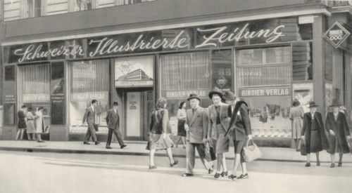 New headquarter in Zurich of Ringier publishing house at Bahnhofstrasse no. 46, 1941.