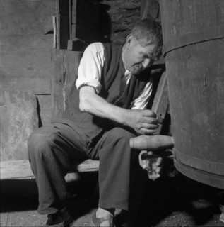 Alex Studer testing the new Heidenwein, 1956.