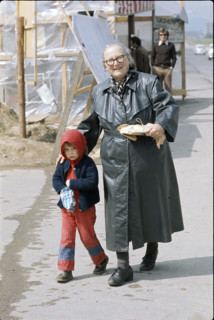 Sympathizers visiting the squatter village.