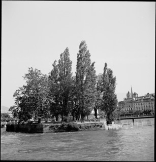Rousseau-Island in Geneva, 1946.