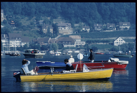 Fishing boats on lake Bienne 1984.