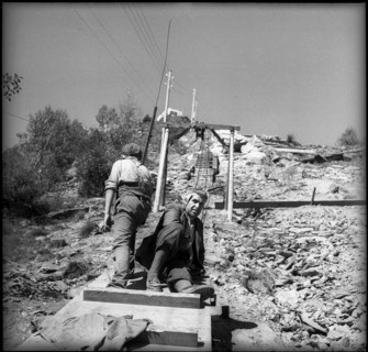 Building site Aletsch power station 1949.