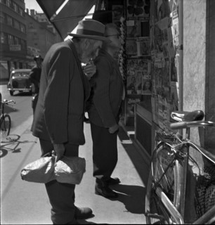 Scene from the Langstrasse in Zurich 1949.
