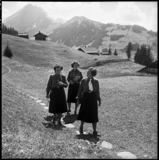 Girl scouts in Adelboden, 1952.