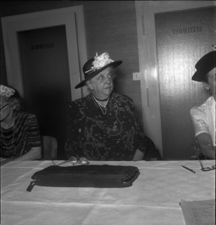 Baroness Pol Boel at a women's conference, 1948.