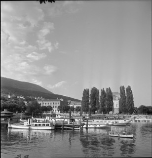 Ships in the Harbour, Neuchatel 1950.