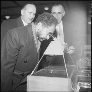 Emperor Haile Selassie visits Oerlikon-Buhrle, 1954.