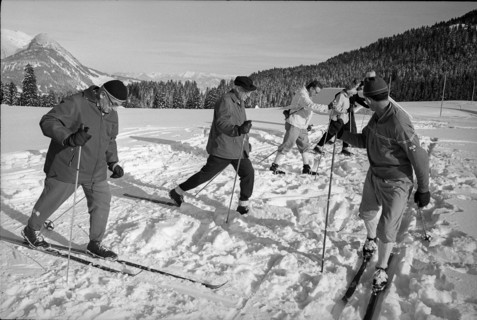 Cross country skiing course in Alt St. Johann, 1967