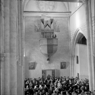 Indoor view church Notre Dame, Geneva 1954