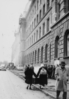 People from Hungary at refugee camp Traiskirchen, Vienna 1956