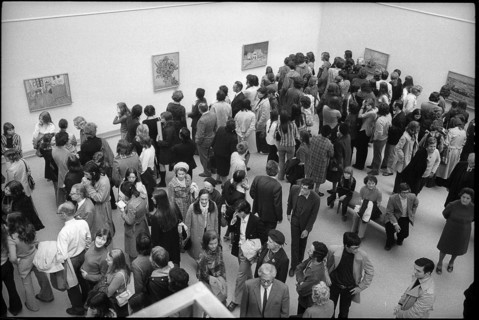 Visitors at Van Gogh exhibition in Berne 1973