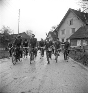 Bike escort with arms racer, Frauenfeld 1945