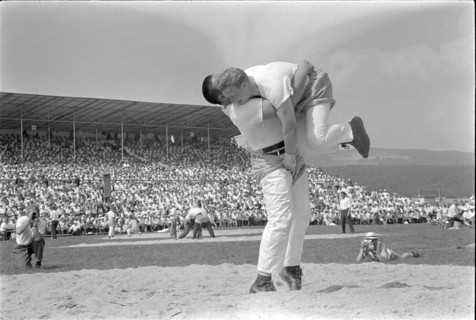 Swiss wrestling festival 1966 in Frauenfeld