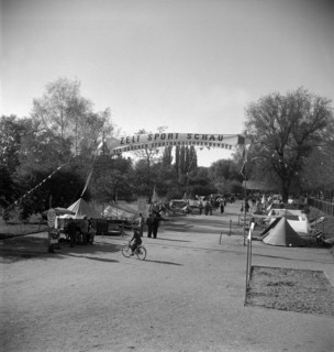 Camping exhibition from Zurich's sports shops, 1948