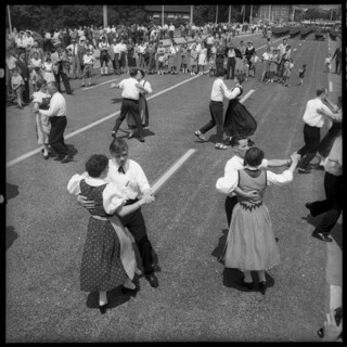 Public festival on the new St Alban bridge; 1955