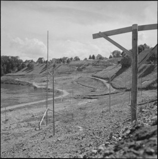 Building site Rheinau power station 1953