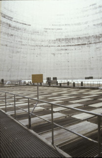Nuclear power station Gösgen, cooling tower inside, 1980