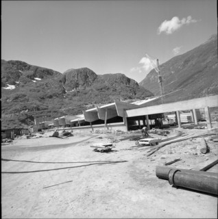 Building site tunnel entry Grand-Saint-Bernard 1963